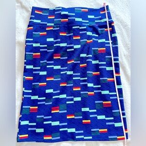 XL Lularoe Cassie Skirt - Blue